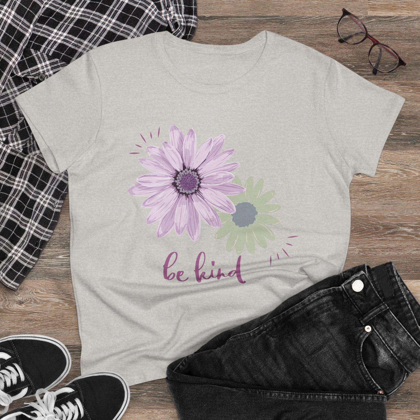 Be Kind Women's Midweight Cotton Tshirt