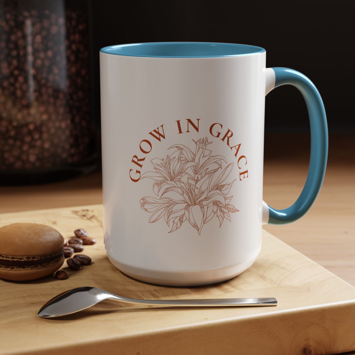 Grow in Grace Color Christian coffee mug