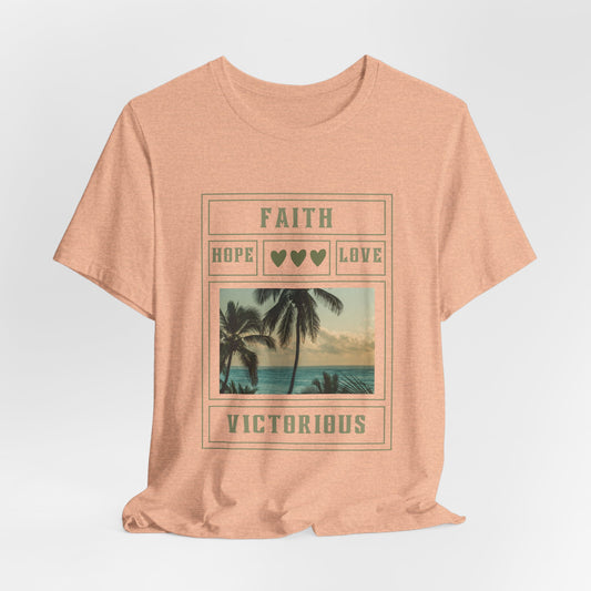 Faith Hope Love Inspirational Christian T-Shirt with Positive Message Ideal Christian Gift Ideas for Women
