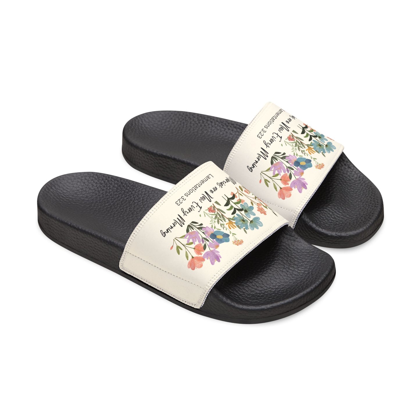 His Mercies are New Every Morning Christian Women's Removable Strap Sandals