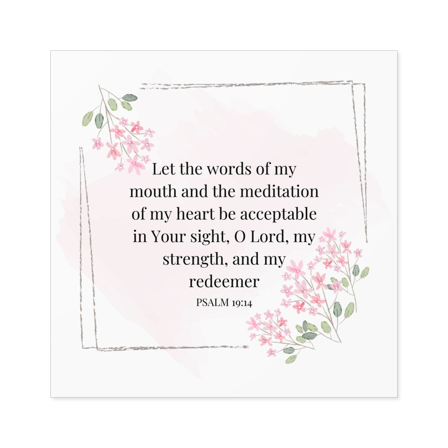 Christian Stickers, Psalms 19:14 Notebook Stickers