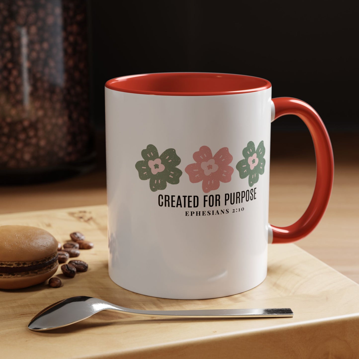 Created for Purpose Mug with Bible Verse Christian coffee mugs
