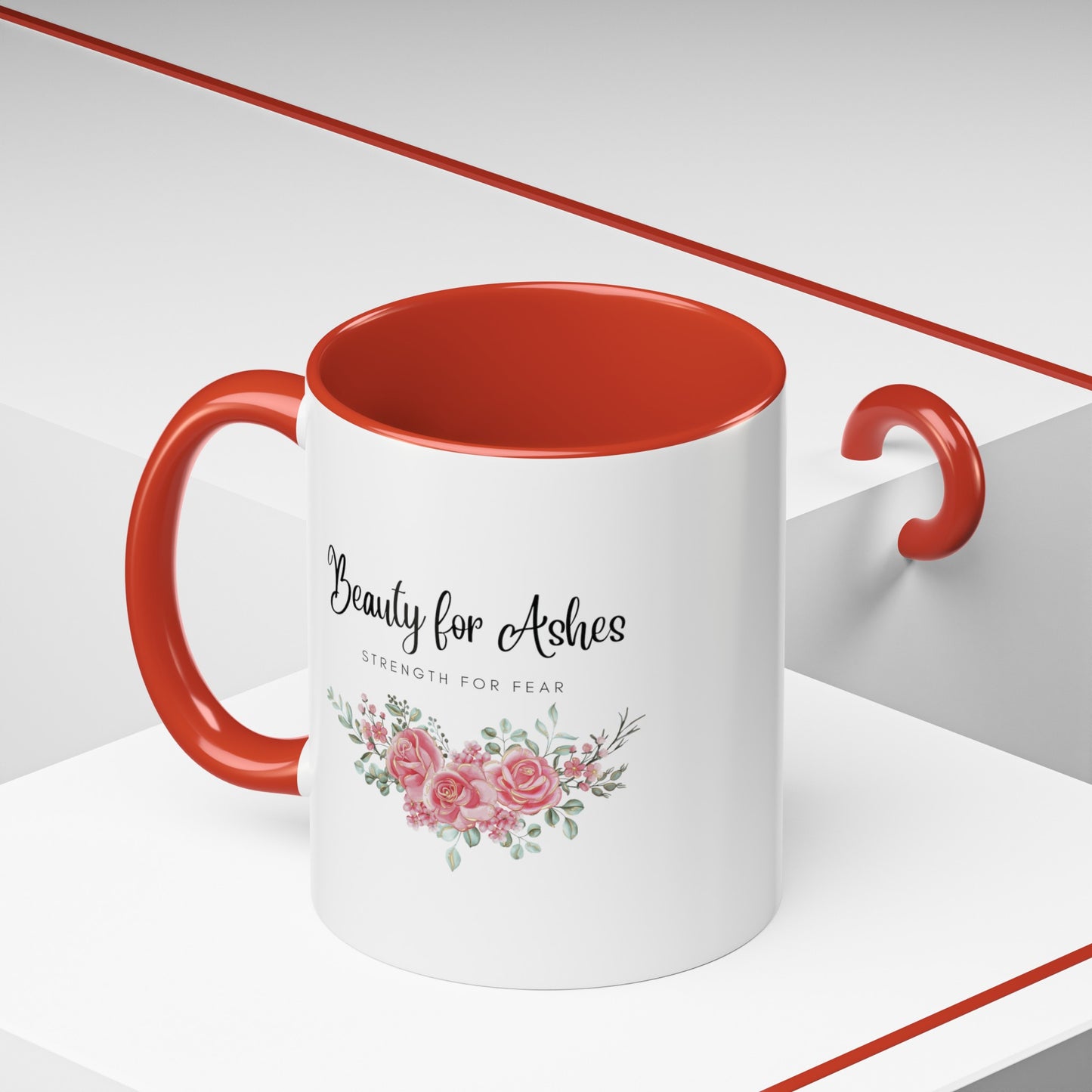 Beauty for Ashes Mug with Bible Verse Christian coffee mugs for Mom Christian Coffee Mug with Inspirational Message Accent Coffee Mug in 11oz Coffee Mug in 15 oz for coffee lovers