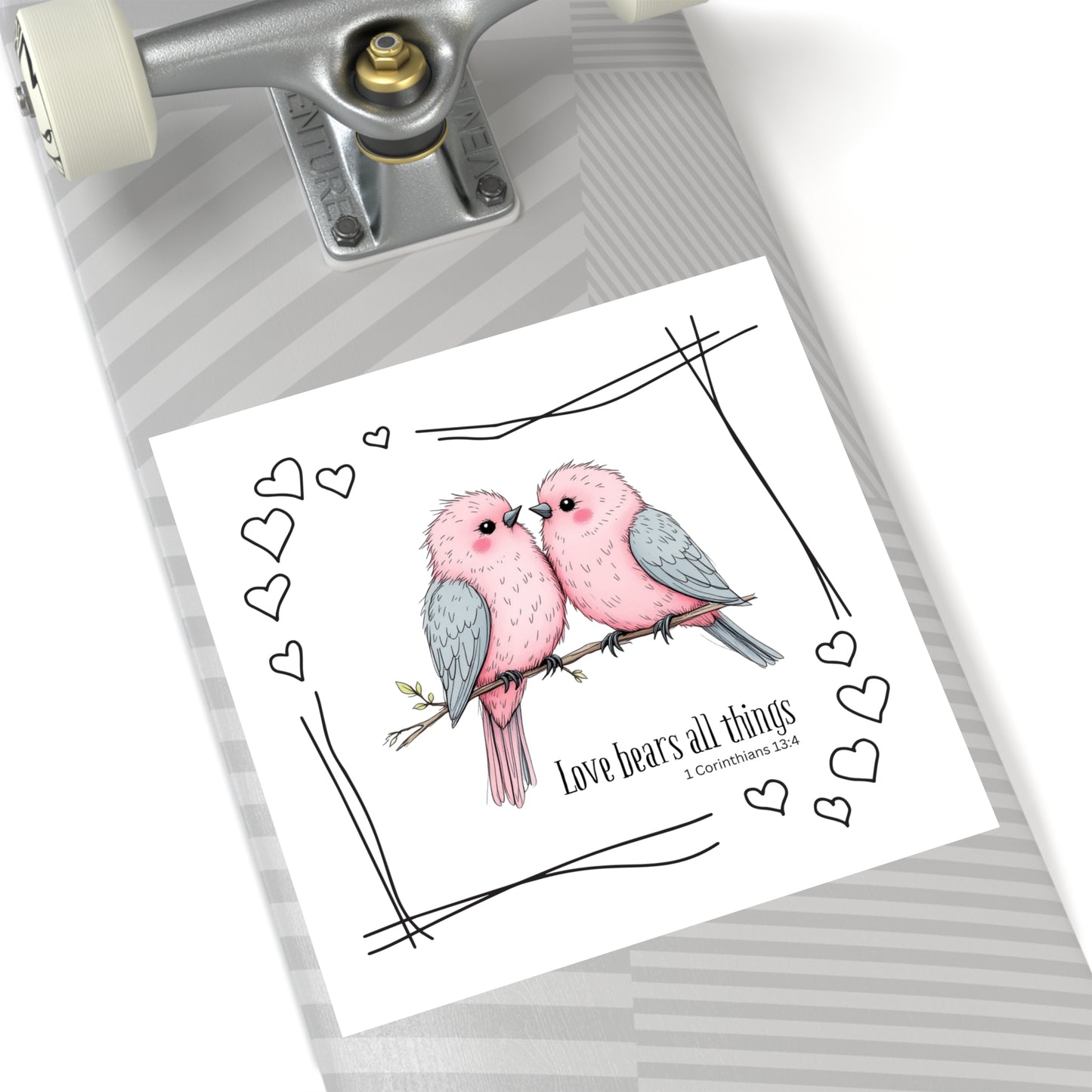 Christian Stickers, Love Bears All Things Sticker, Devotional Journal Sticker, Christian Vinyl Sticker, Christian Faith Sticker