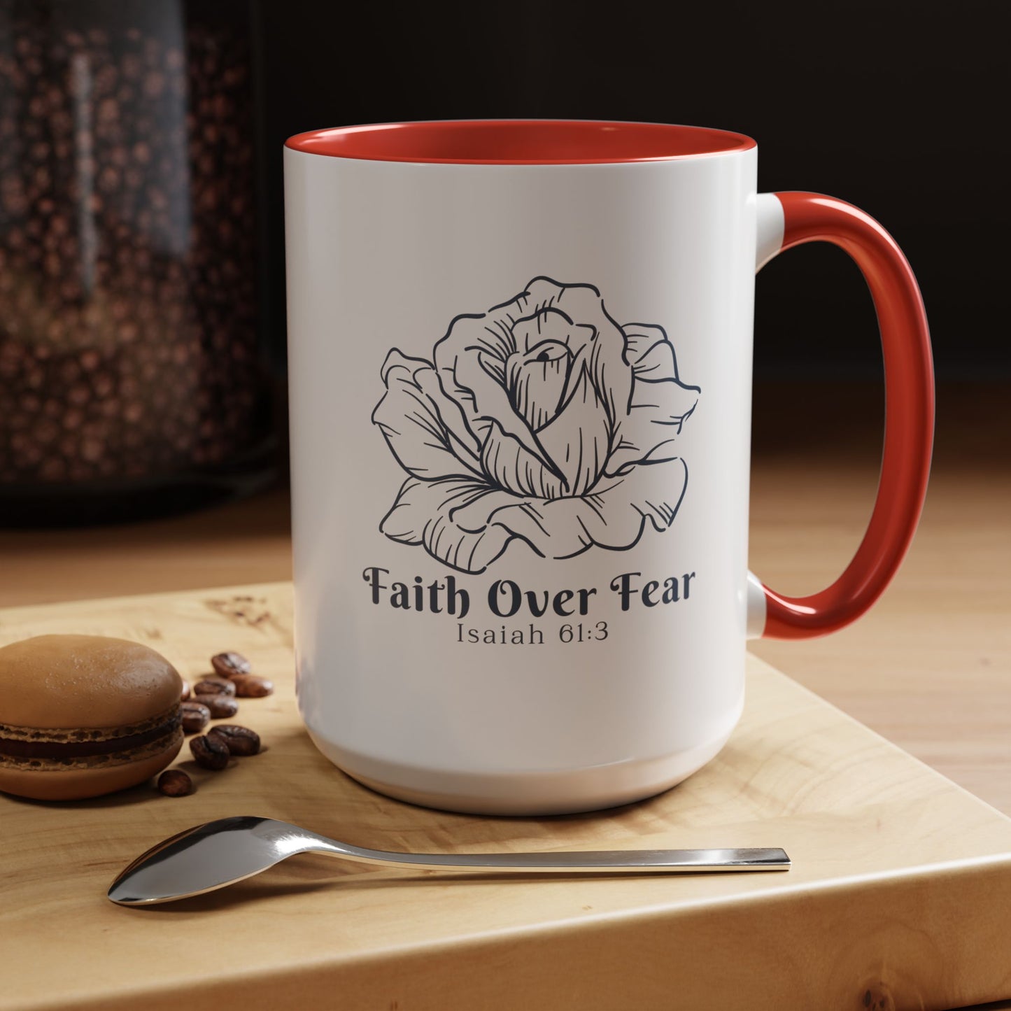 Faith Over Fear Christian coffee mug