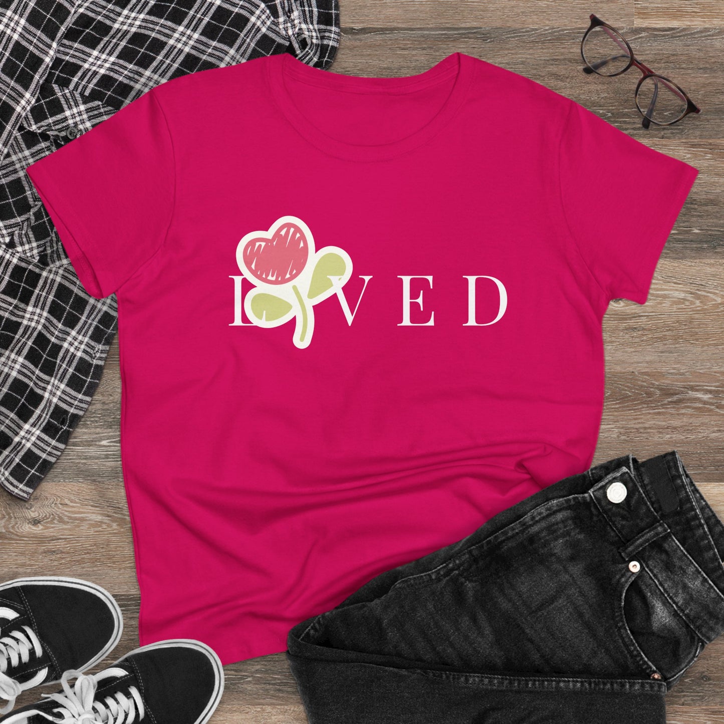 Loved Women's Midweight Cotton Tshirt