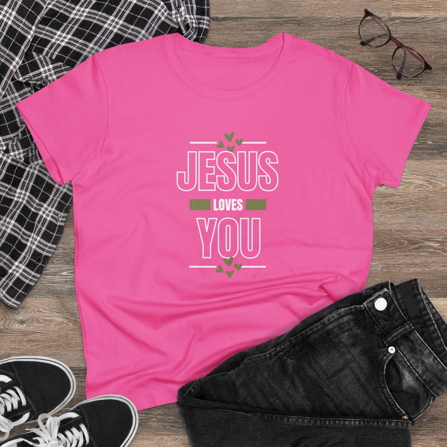 Jesus Love You Midweight Christian Women Tee