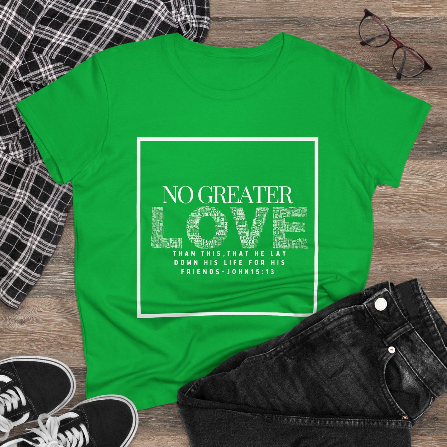 No Greater Love Women's Midweight Cotton Tshirt
