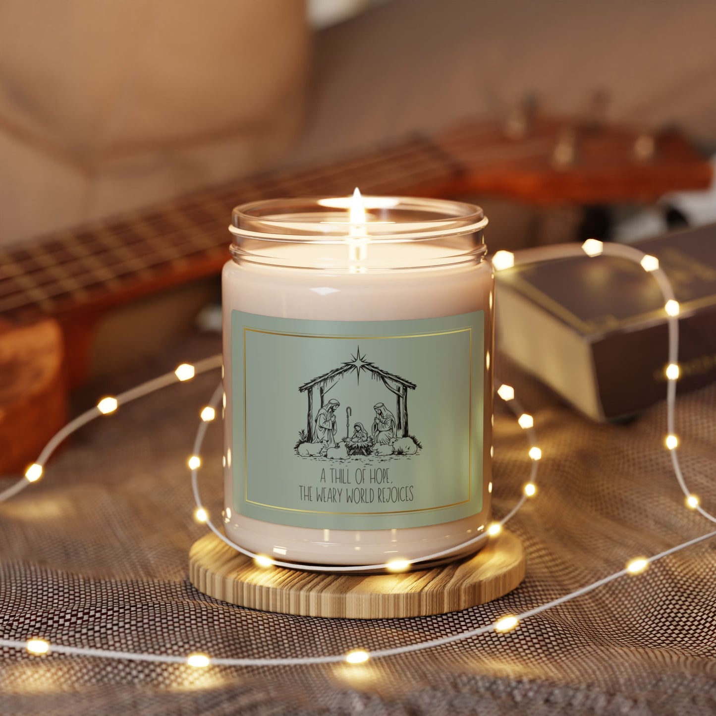 A Thrill of Hope Christmas Christian Candle