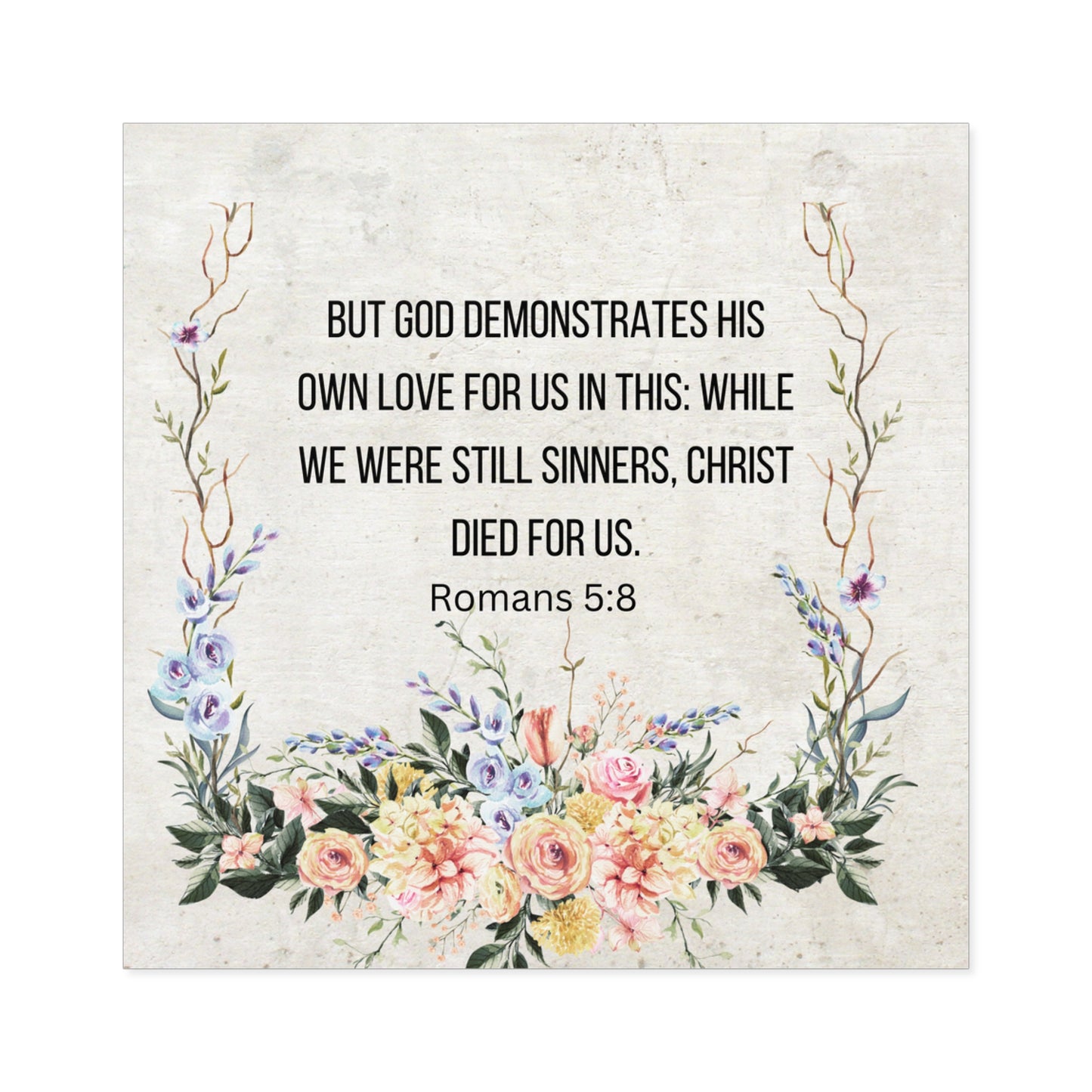 Christ Died for Us Christian Easter Sticker with Bible Verse