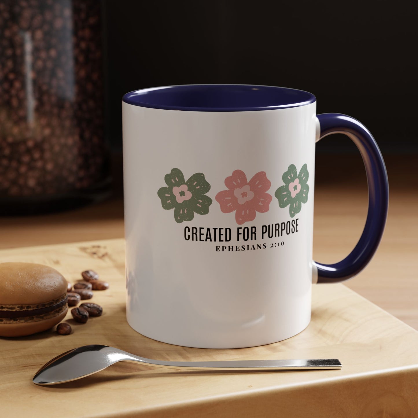 Created for Purpose Mug with Bible Verse Christian coffee mugs