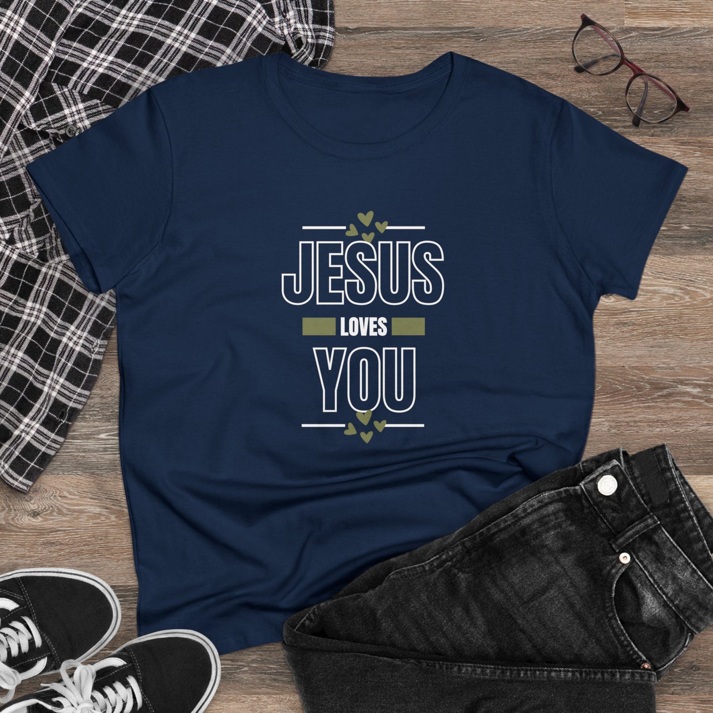 Jesus Love You Midweight Christian Women Tee