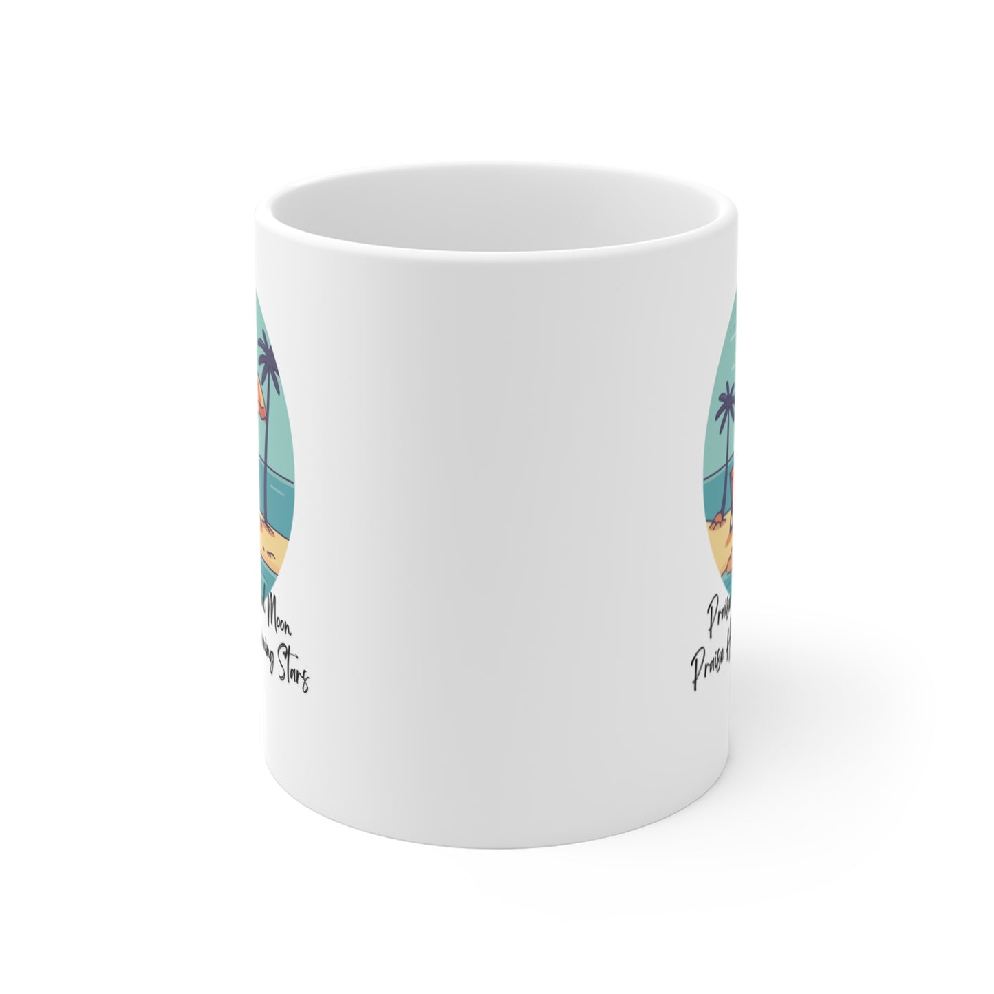Praise The Lord Sun Moon and Start Christian Coffee Mug