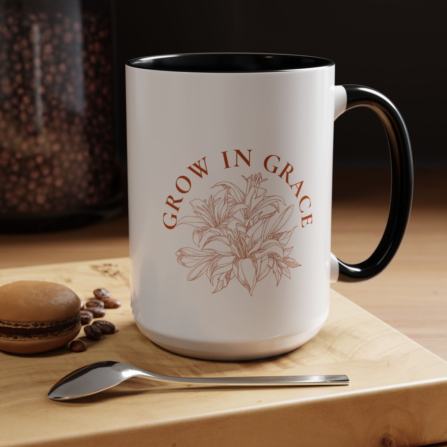 Grow in Grace Color Christian coffee mug
