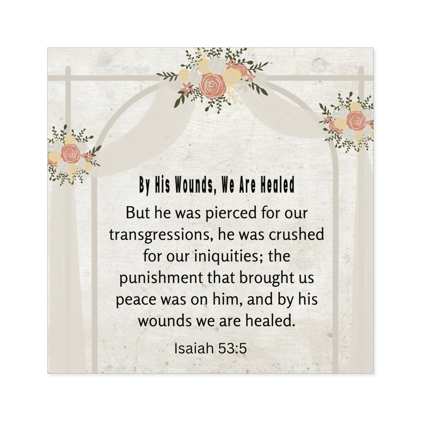 By His Wounds We are Healed Christian Devotional Sticker