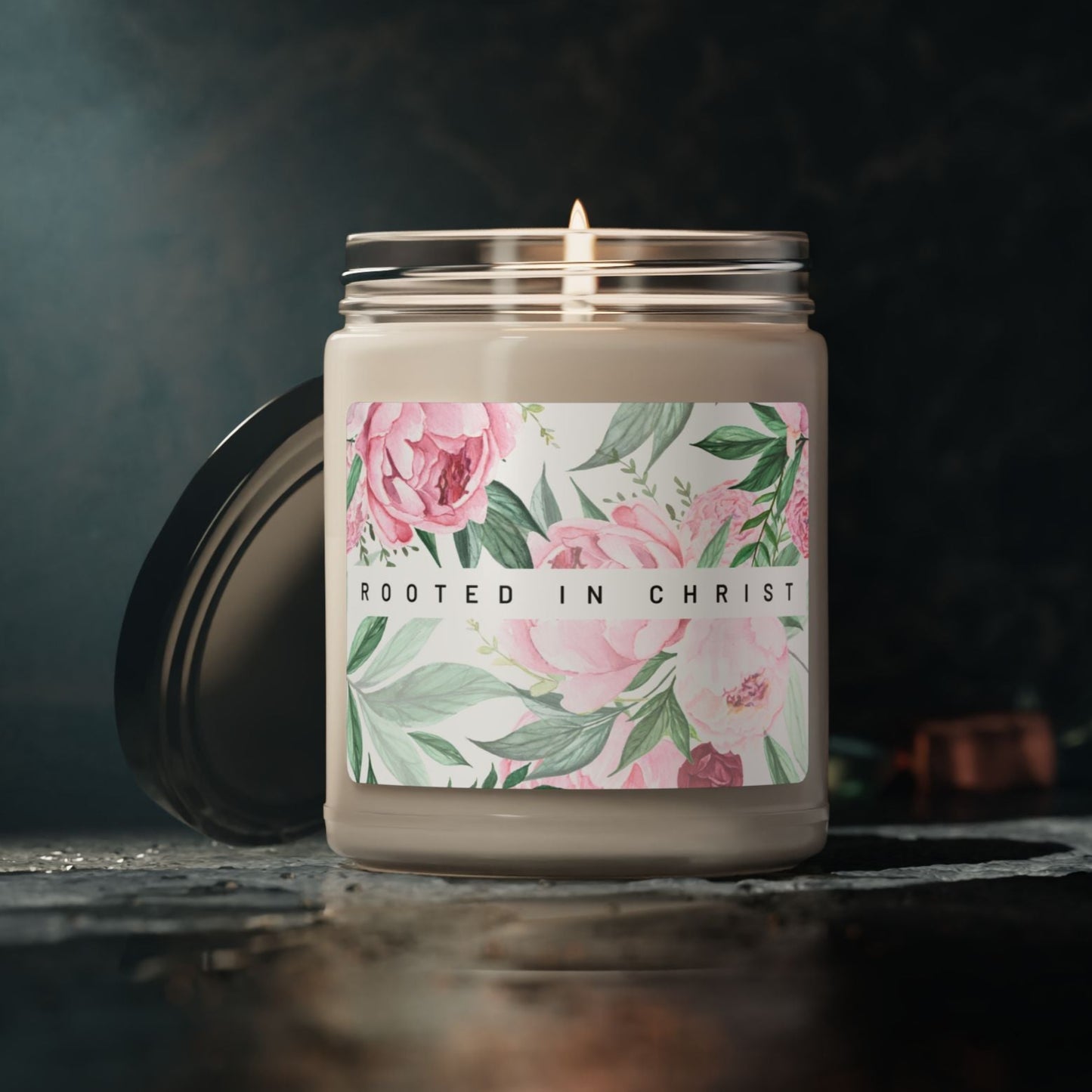 Rooted In Christ Christian Candle
