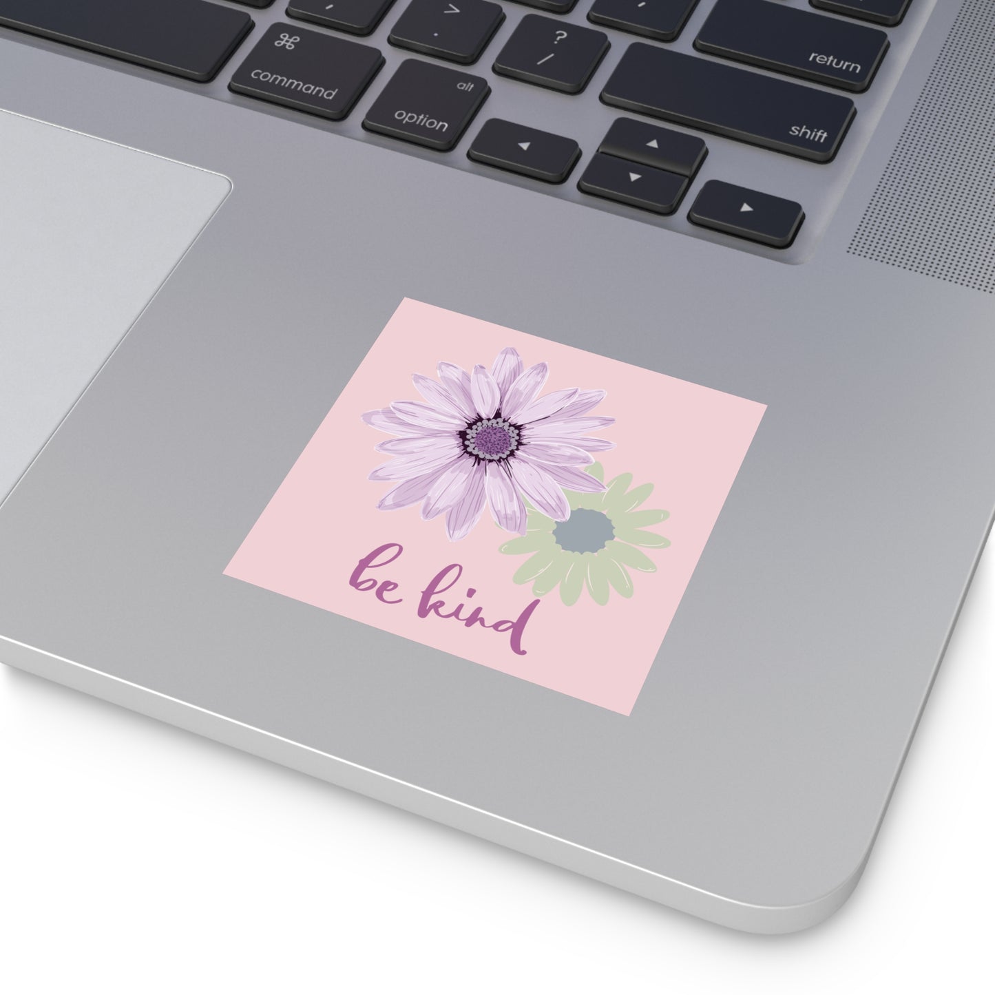 Be Kind Sticker with Bible Verse Square Sticker Be Kind Christian Sticker- Pink