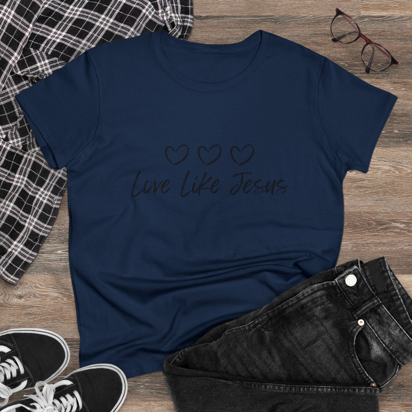 Love Like Jesus Women's Midweight Cotton Tshirt