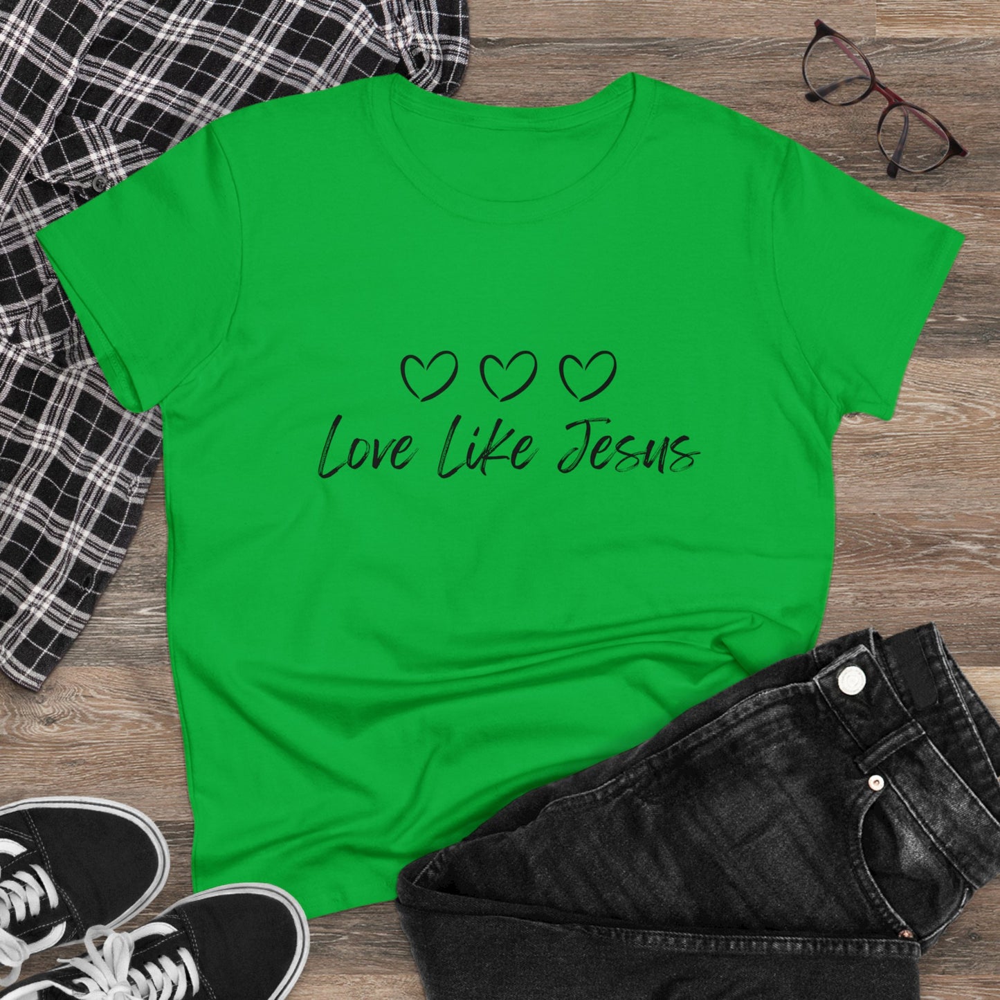 Love Like Jesus Women's Midweight Cotton Tshirt