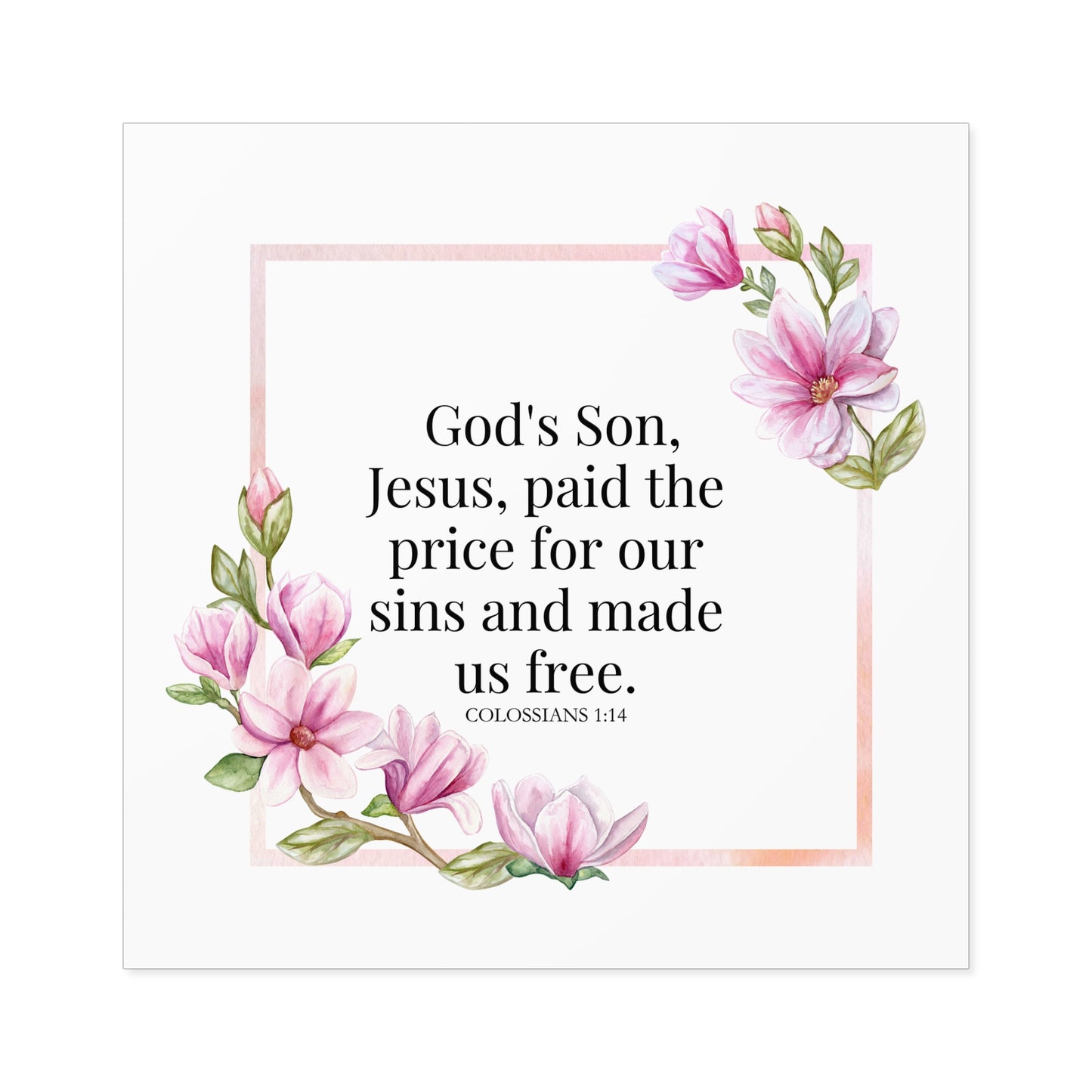 Christian Stickers, Jesus Paid The Price Sticker, Devotional Journal Sticker, Christian Vinyl Sticker