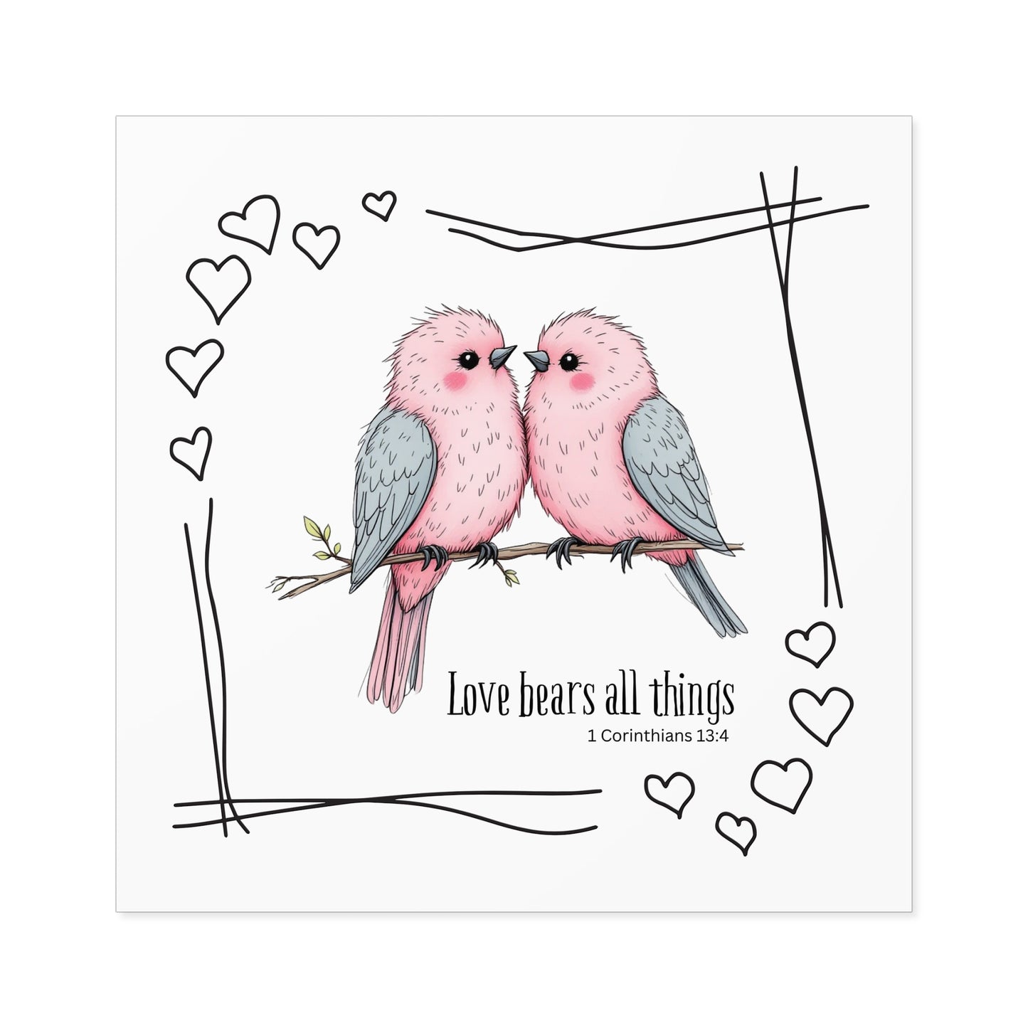 Christian Stickers, Love Bears All Things Sticker, Devotional Journal Sticker, Christian Vinyl Sticker, Christian Faith Sticker