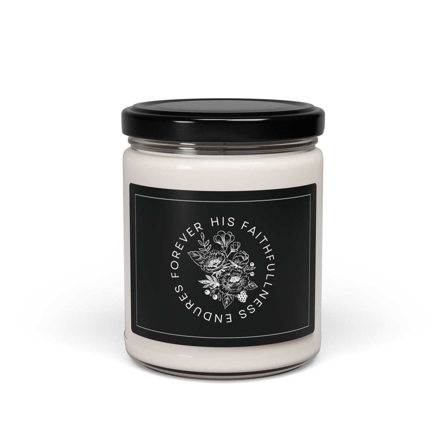 His Faithfulness Endures Forever Christian Candle