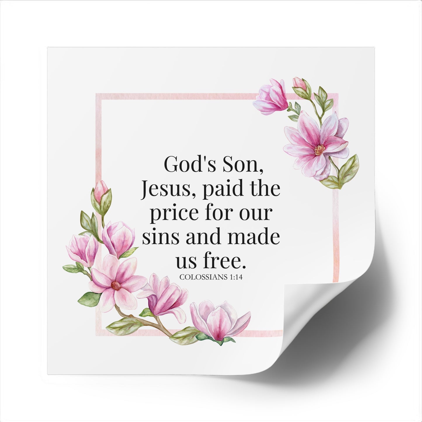 Christian Stickers, Jesus Paid The Price Sticker, Devotional Journal Sticker, Christian Vinyl Sticker