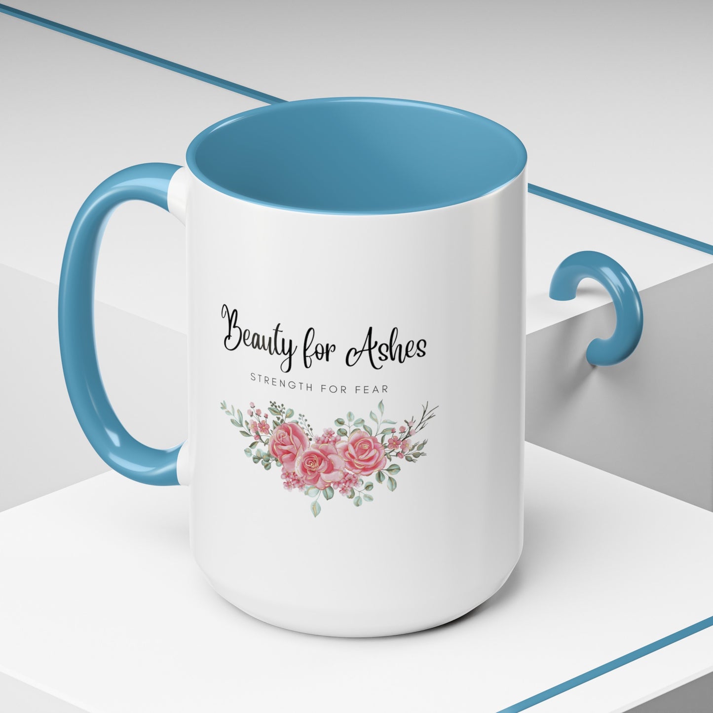 Beauty for Ashes Mug with Bible Verse Christian coffee mugs for Mom Christian Coffee Mug with Inspirational Message Accent Coffee Mug in 11oz Coffee Mug in 15 oz for coffee lovers