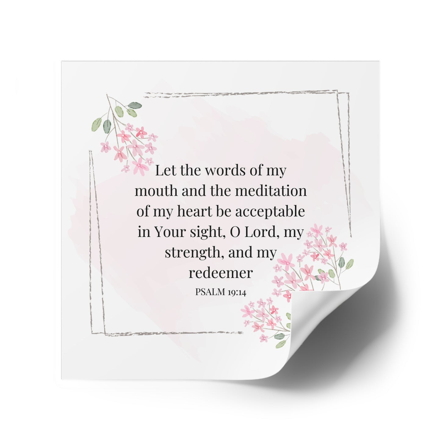 Christian Stickers, Psalms 19:14 Notebook Stickers
