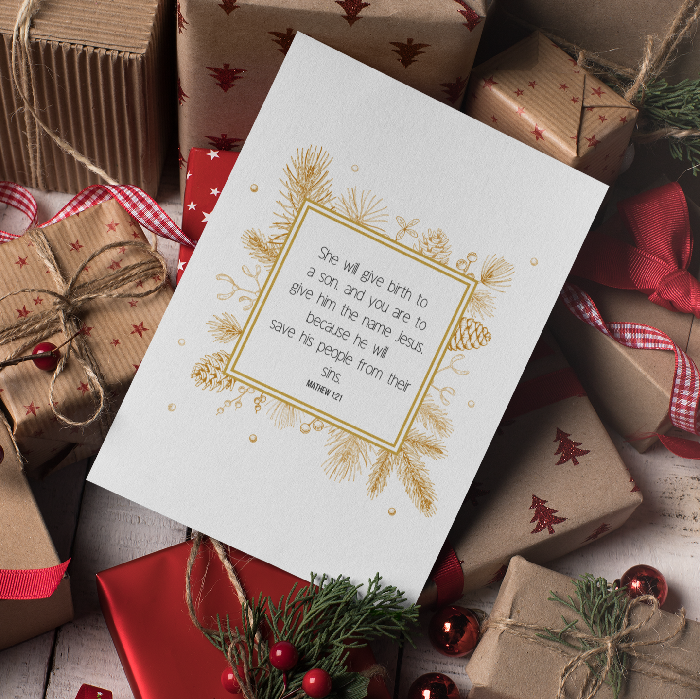 Christmas Greeting Cards, Jesus the Greatest Gift, Religious Christian Christmas, Christmas Cards, Holiday Cards