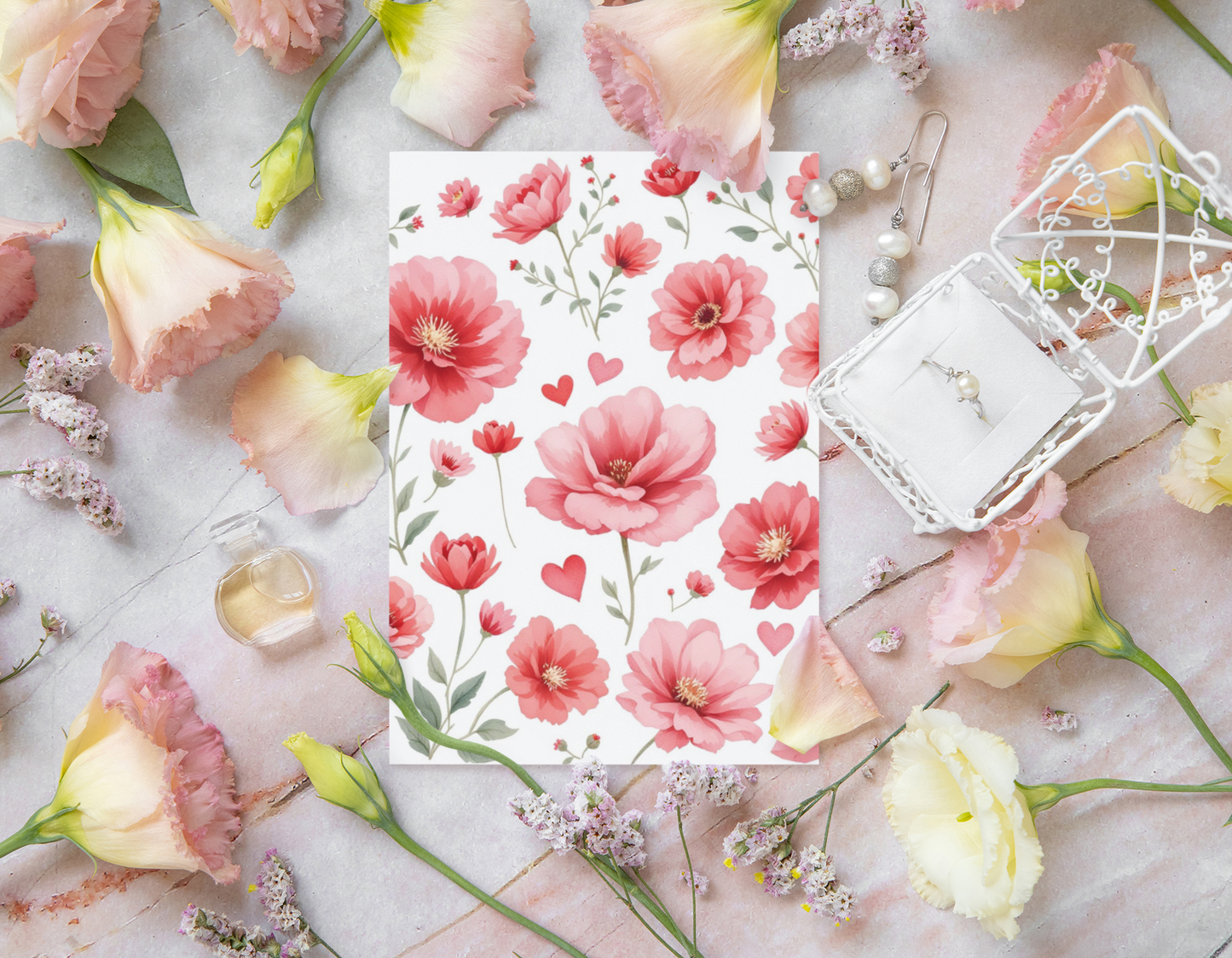 Floral Greetings Card, Anniversary Card, Love Card, Encouragement Card, Christian Greetings Card, Valentine Card, Gift for Her