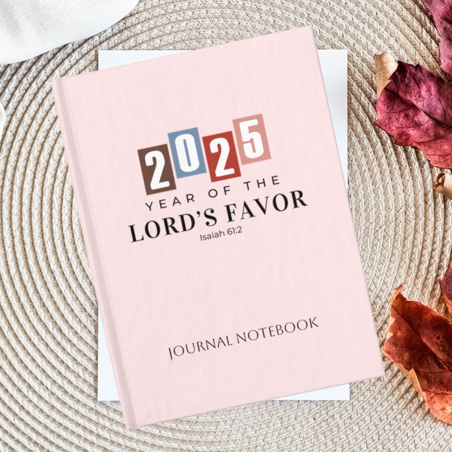Christian Journal, Year of the Lord's Favor 2025, Christian Lined Journal for Church Notebook, Bible Verse Journaling Book