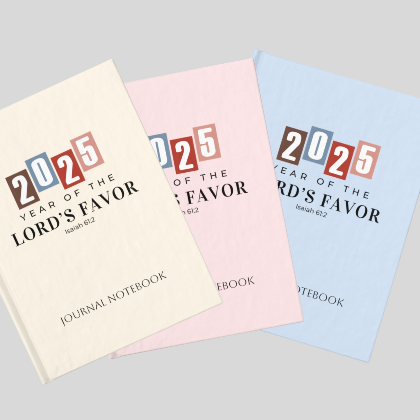 Christian Journal, Year of the Lord's Favor 2025, Christian Lined Journal for Church Notebook, Bible Verse Journaling Book