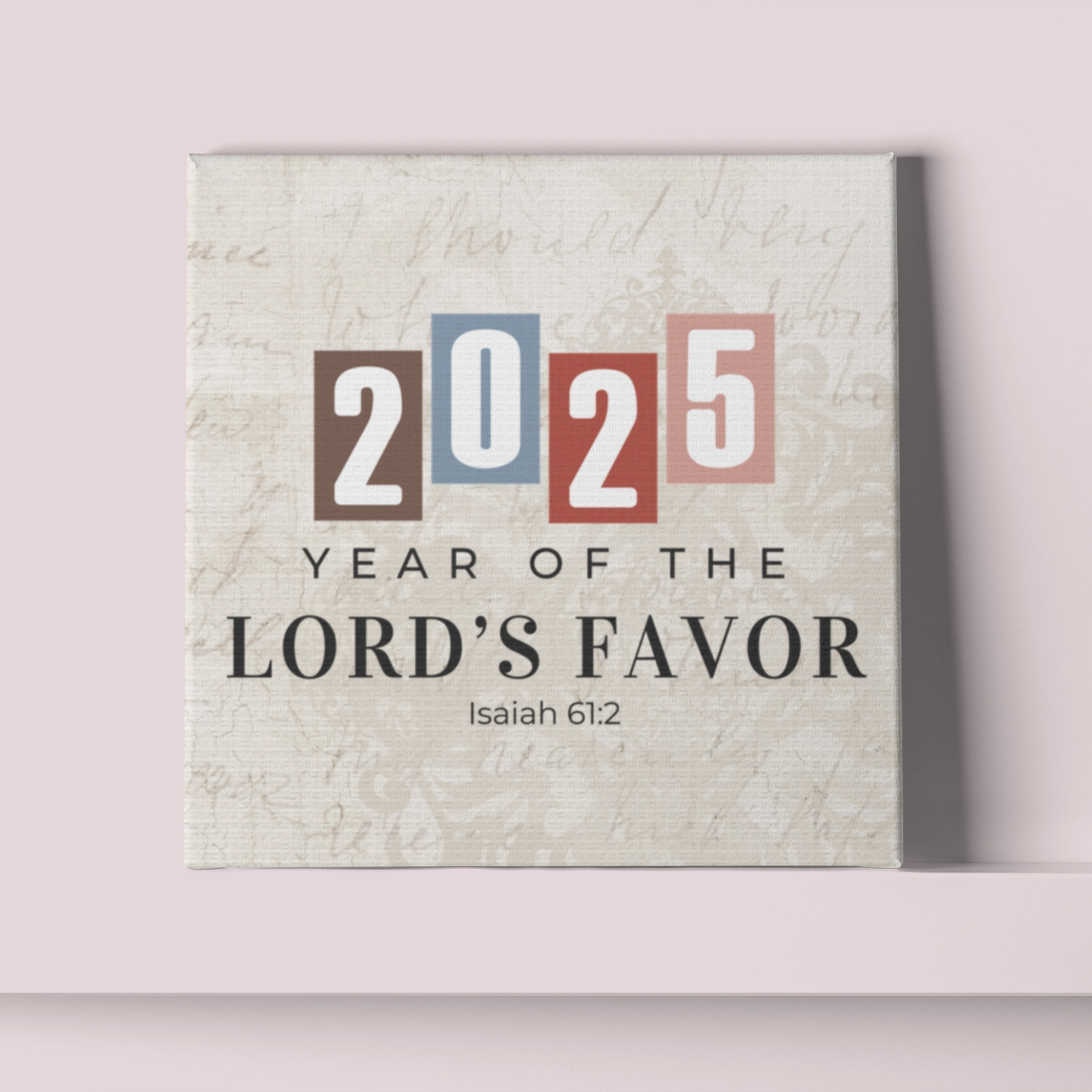 Christian Wall Art Canvas, Year of the Lord 2025, Matte Stretched 1 25" Christian WallArt Print, Religious Decor, Christian Home Gift,