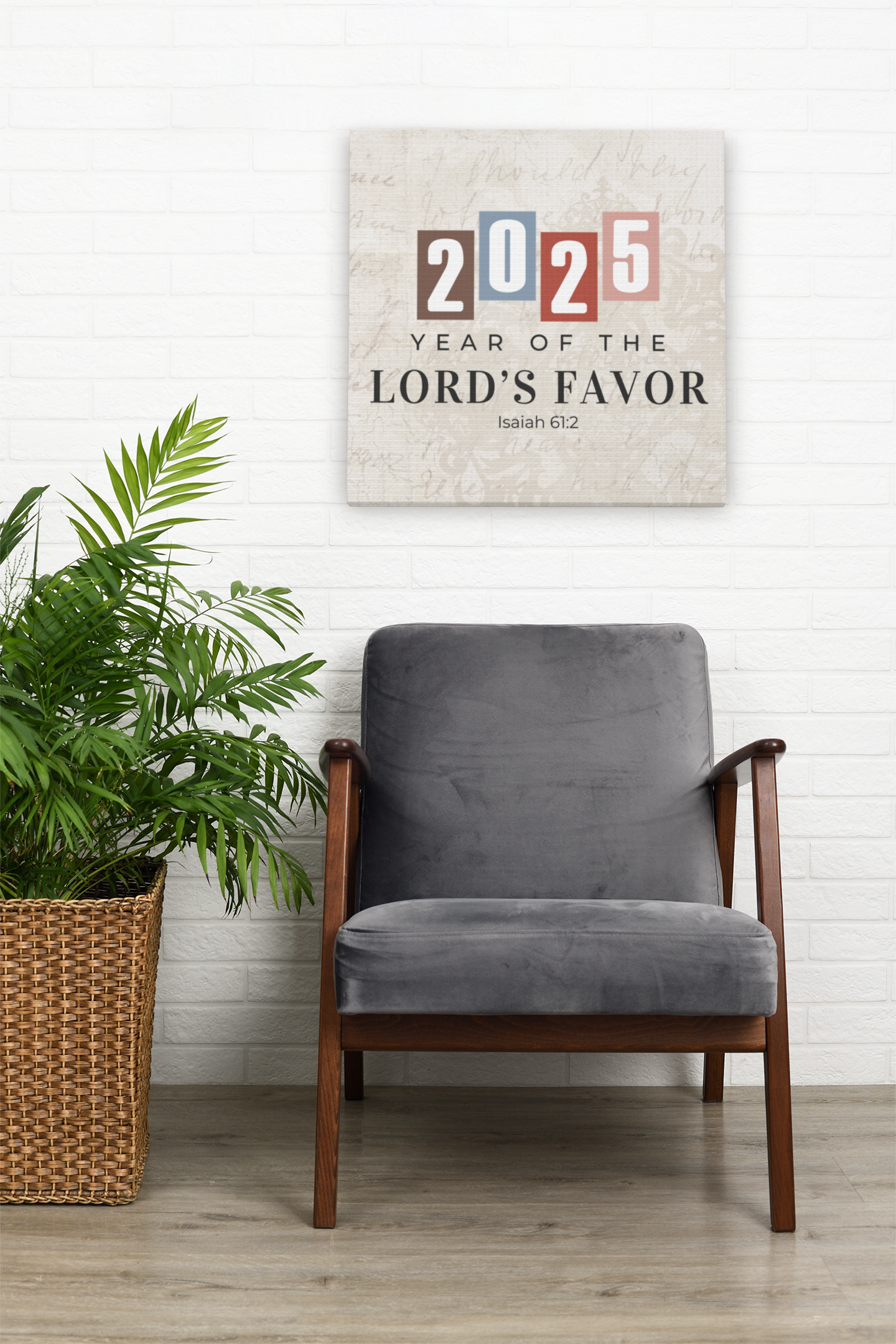 Christian Wall Art Canvas, Year of the Lord 2025, Matte Stretched 1 25" Christian WallArt Print, Religious Decor, Christian Home Gift,