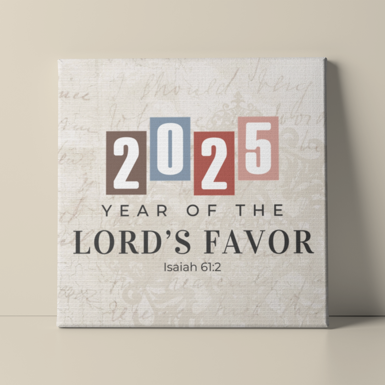 Christian Wall Art Canvas, Year of the Lord 2025, Matte Stretched 1 25" Christian WallArt Print, Religious Decor, Christian Home Gift,