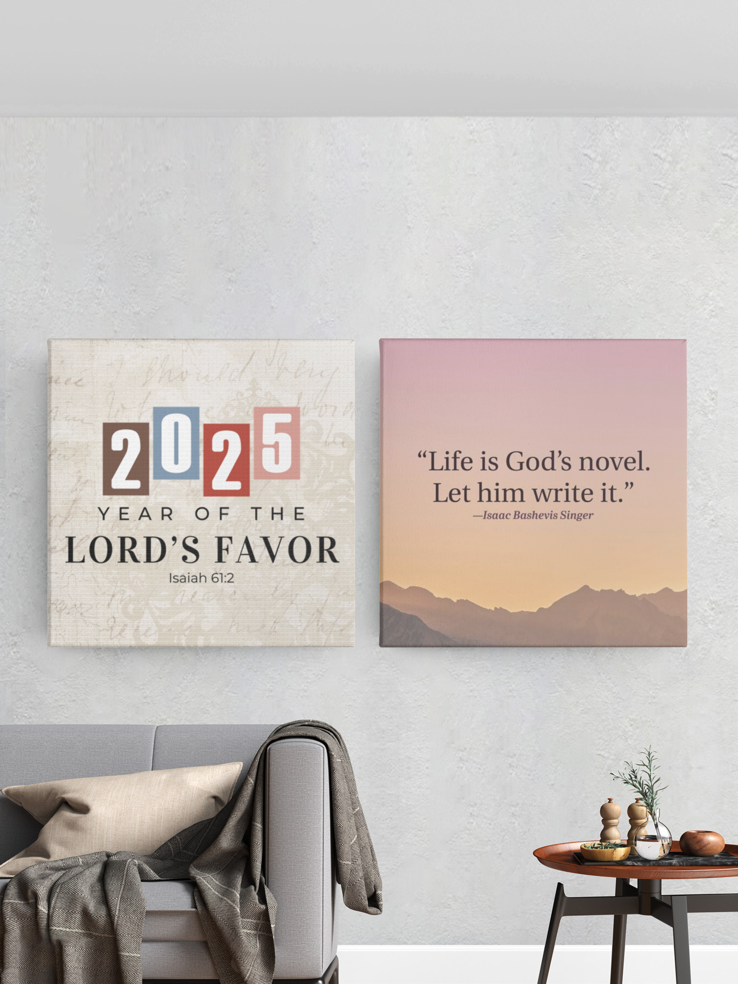Christian Wall Art Canvas, Year of the Lord 2025, Matte Stretched 1 25" Christian WallArt Print, Religious Decor, Christian Home Gift,