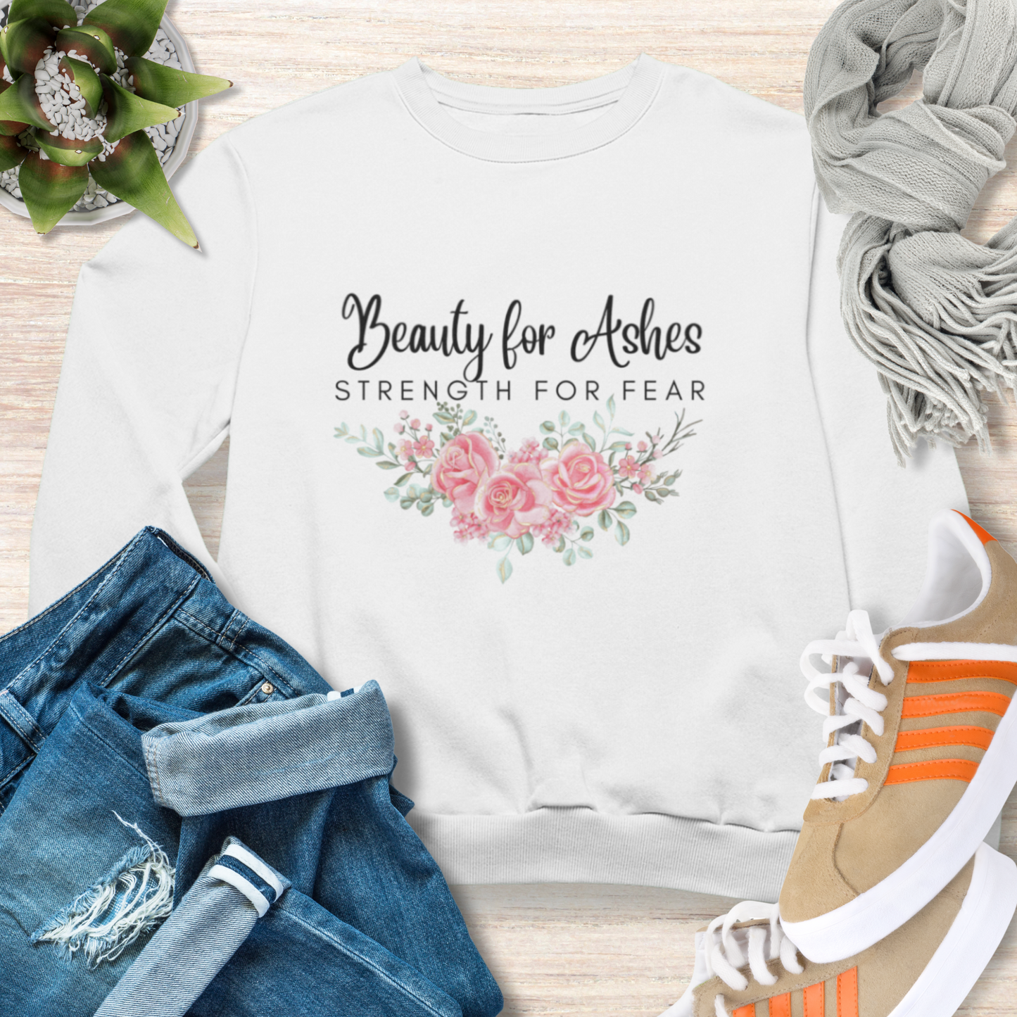 Beauty for Ashes Christian Sweatshirt