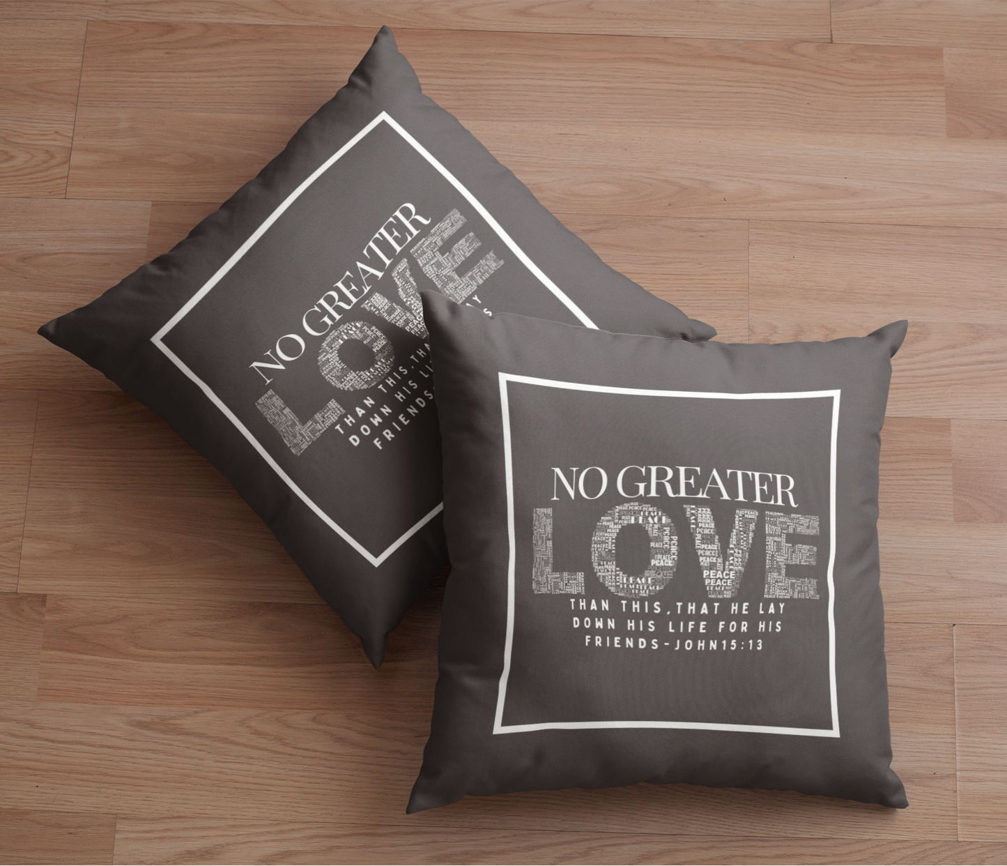 No Greater Love Christian Throw Pillow