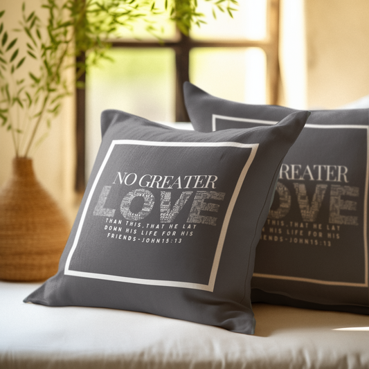 No Greater Love Christian Throw Pillow