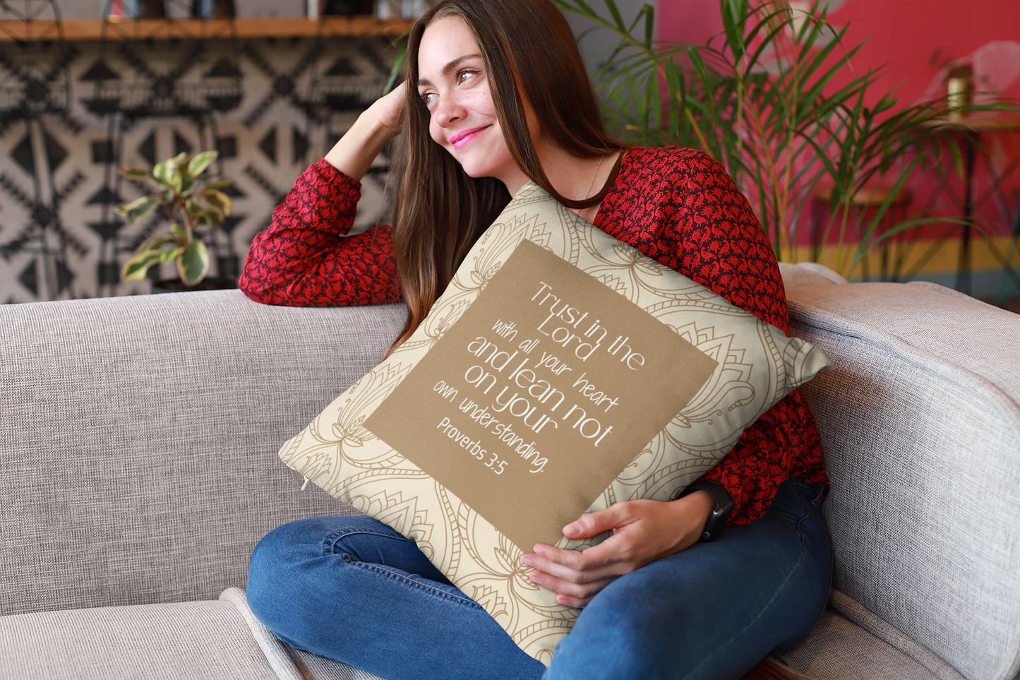 Trust In The Lord Christian Pillow