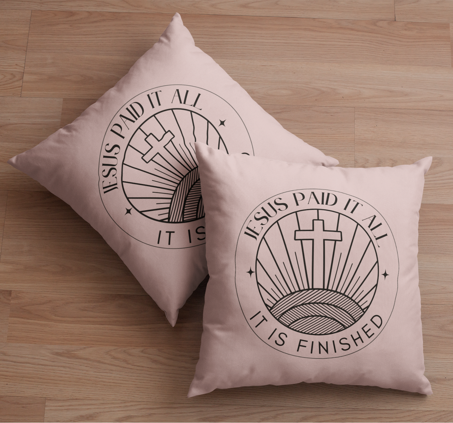 Jesus Paid It All Minimalist Christian Throw Pillow