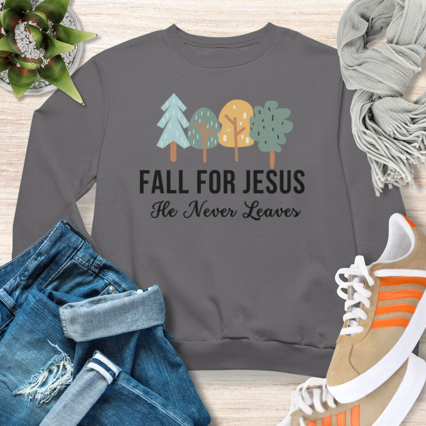 Fall For Jesus Christian Sweatshirt