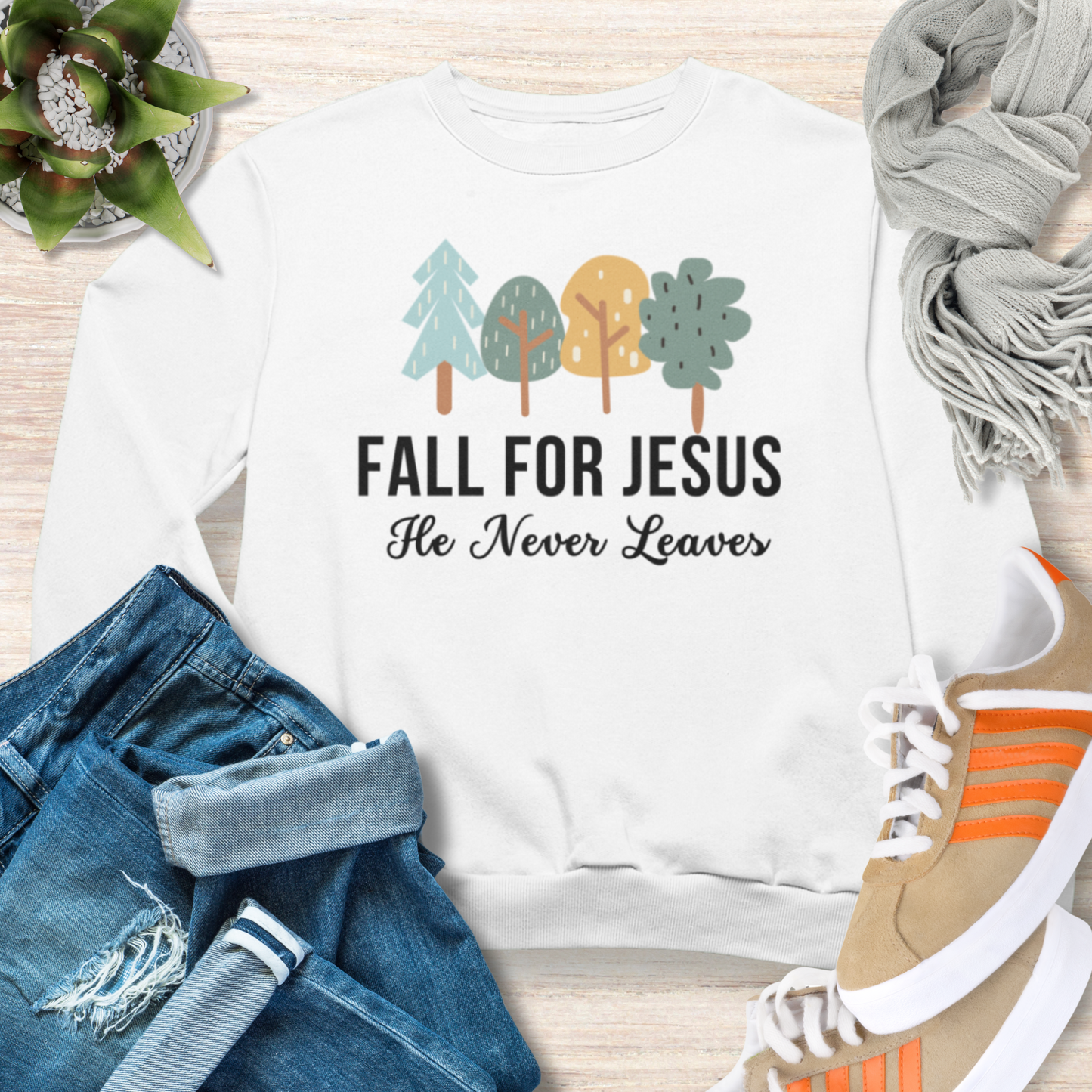 Fall For Jesus Christian Sweatshirt