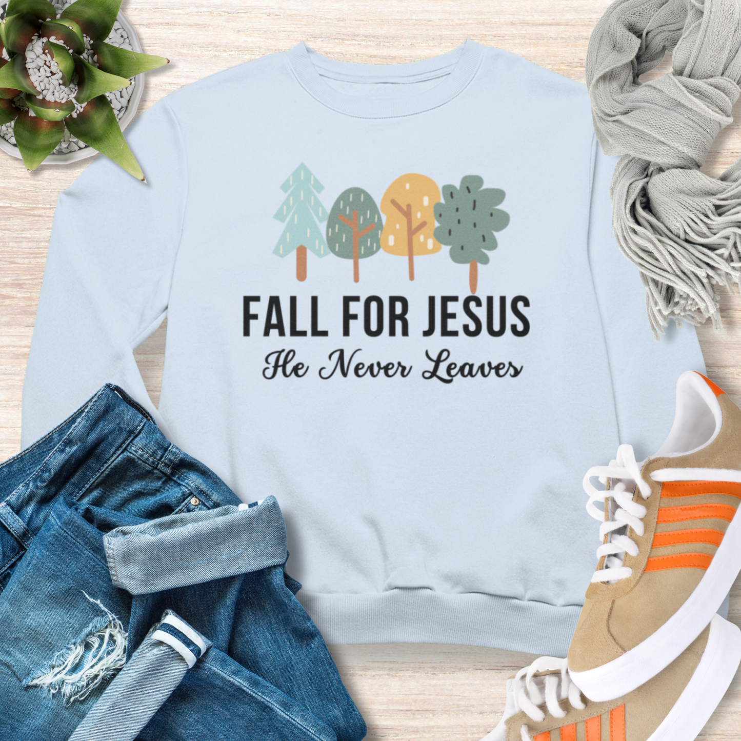 Fall For Jesus Christian Sweatshirt