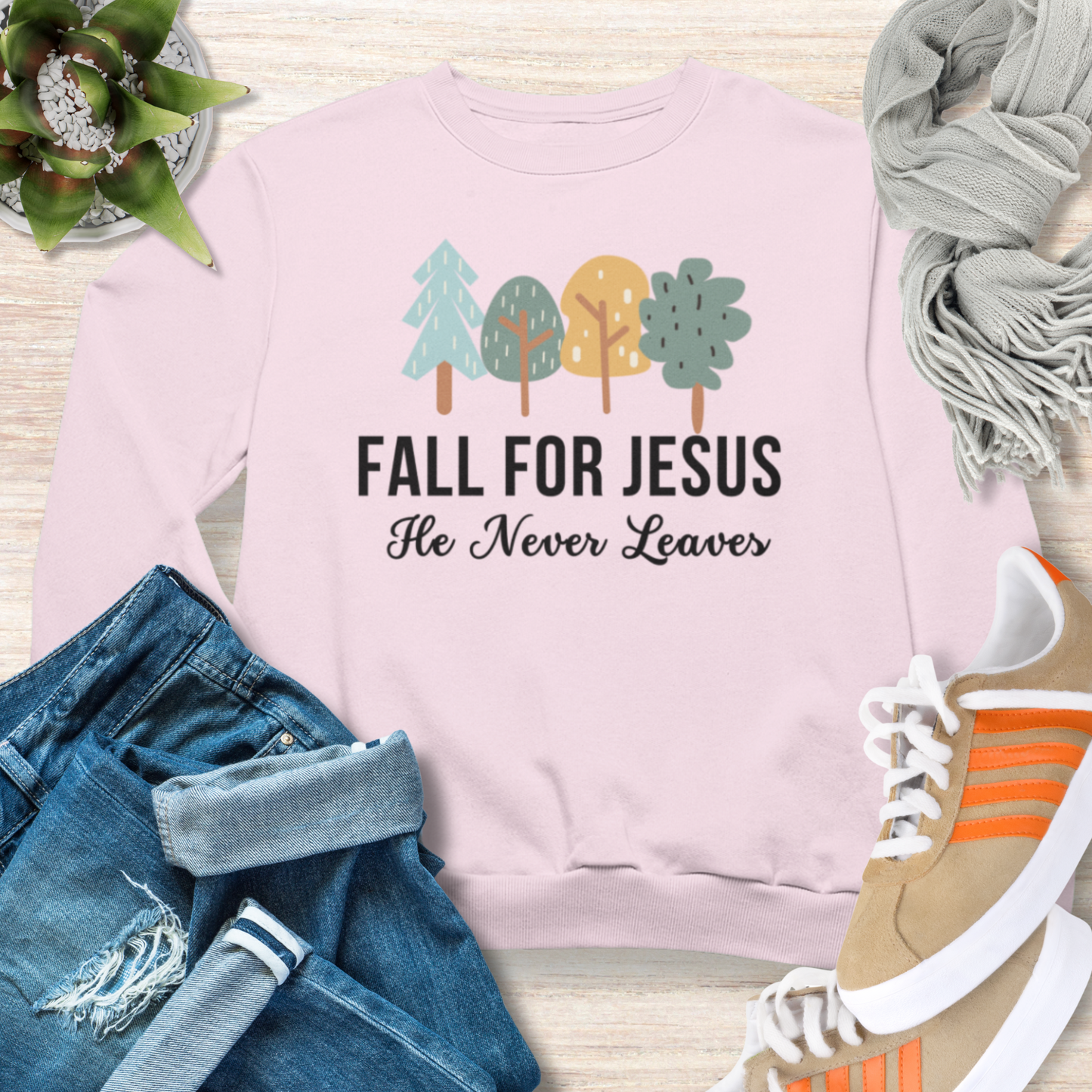 Fall For Jesus Christian Sweatshirt