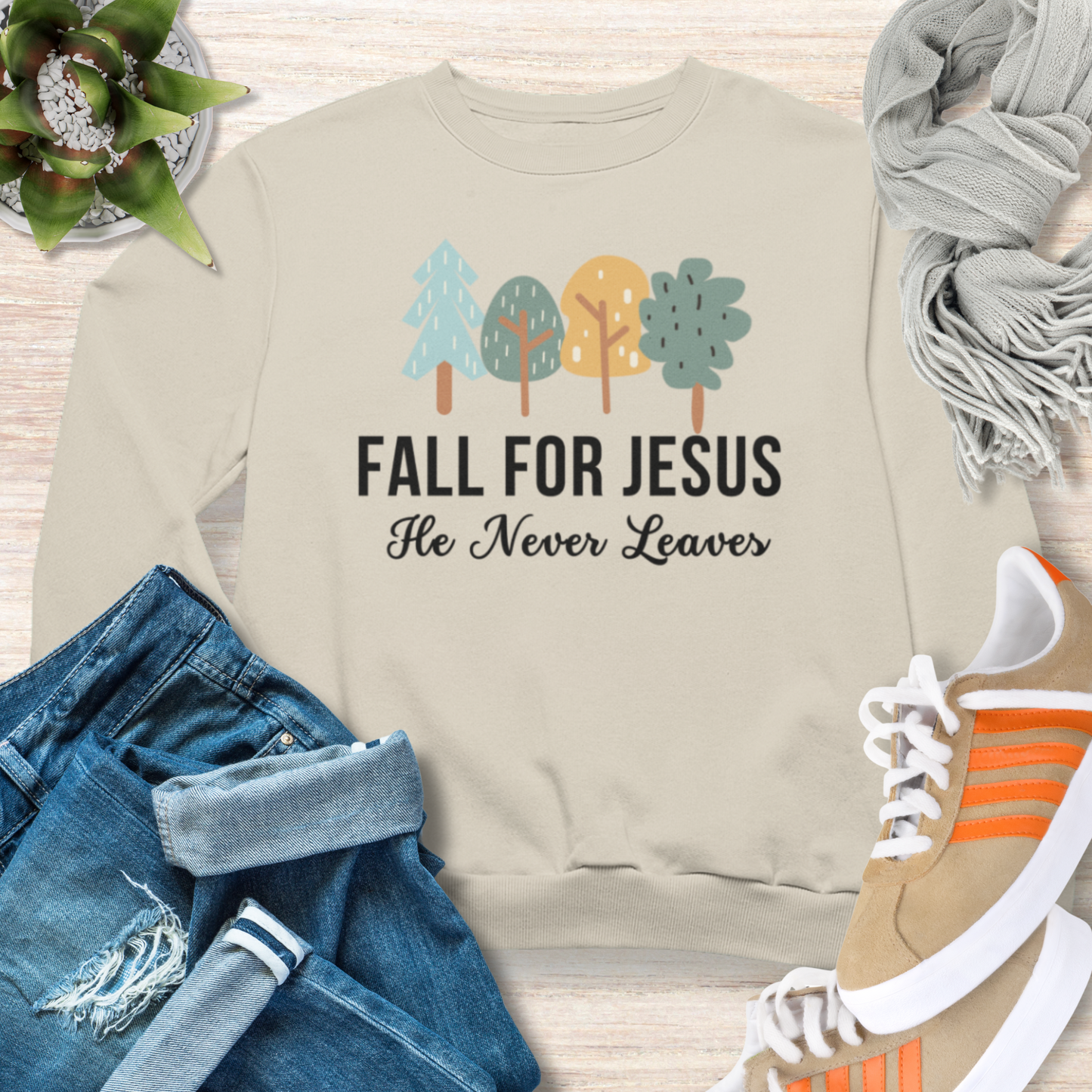Fall For Jesus Christian Sweatshirt
