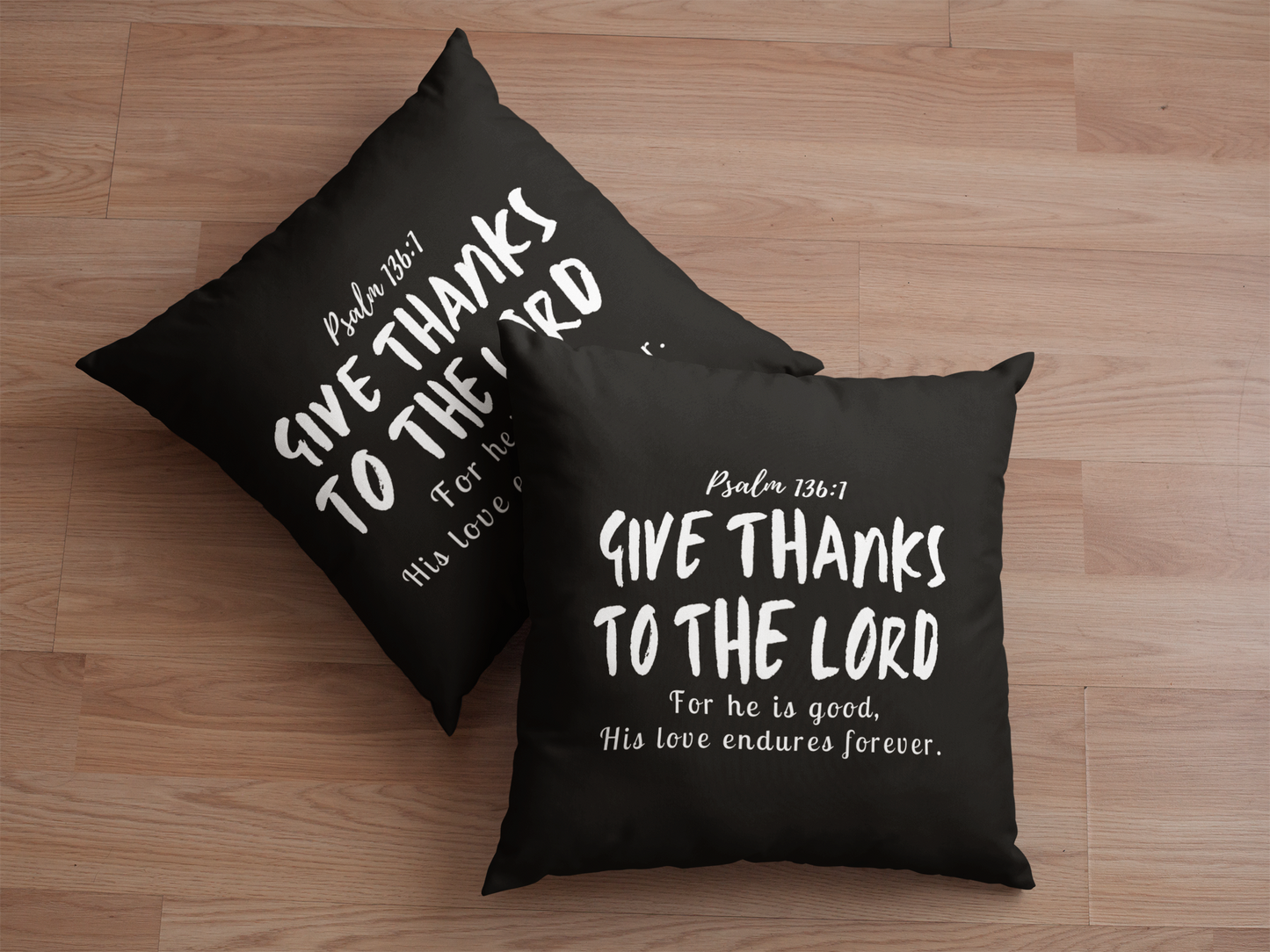 Give Thanks to the Lord Christian Throw Pillow
