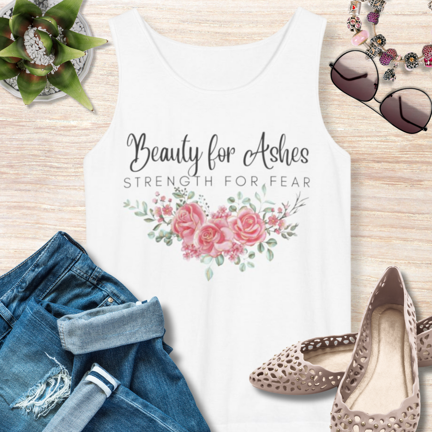 Beauty for Ashes Christian Tank Top