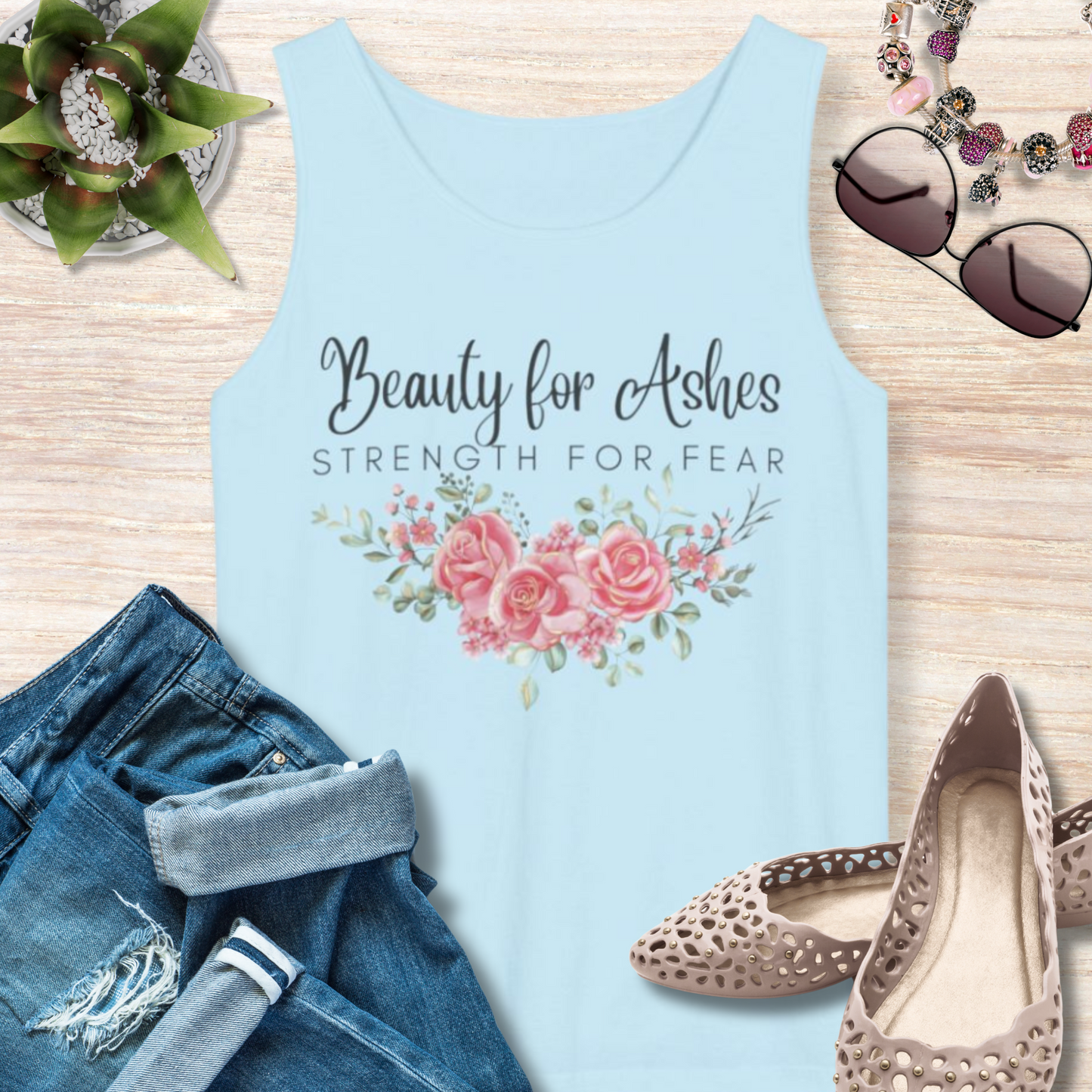 Beauty for Ashes Christian Tank Top